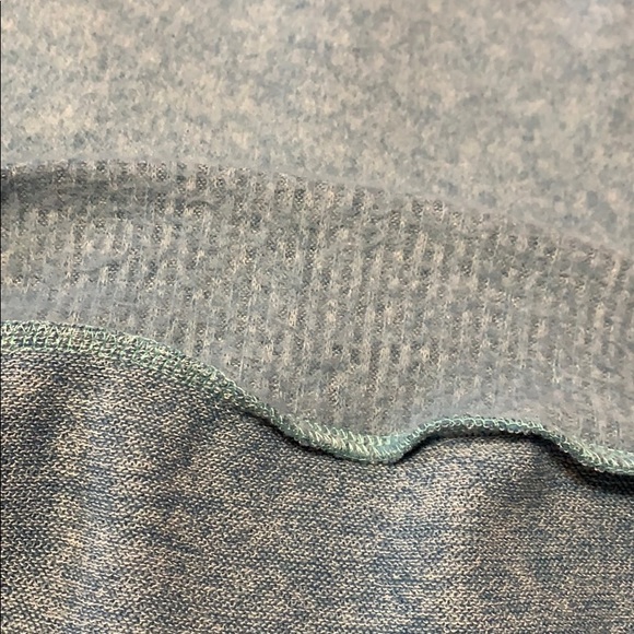 CHERISH BLUE SLUB SHOULDERS SOFT BRUSHED KNIT TOP - Picture 5 of 8